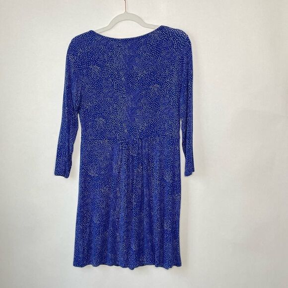 Boden Polkadot  white Midi Elastane Viscose polkadot stretch Dress 12 #04 - Picture 3 of 9